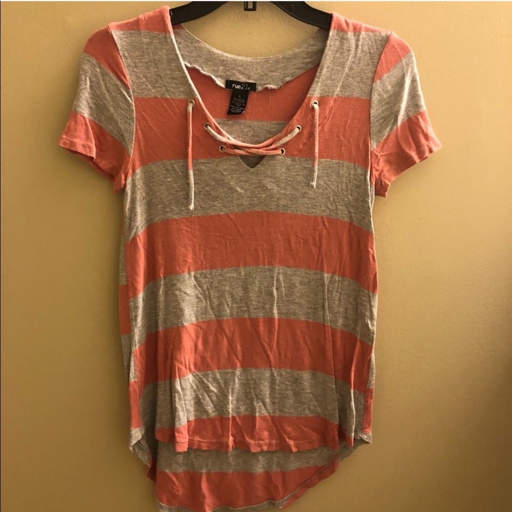 Short sleeve tie top